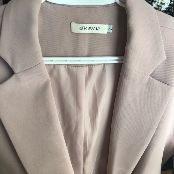 Dusty pink oversized long blazer - Picture 3 of 3